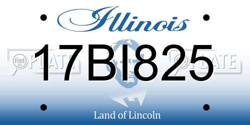 17BI825 Illinois License Plate