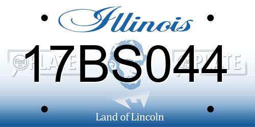 17BS044 Illinois License Plate