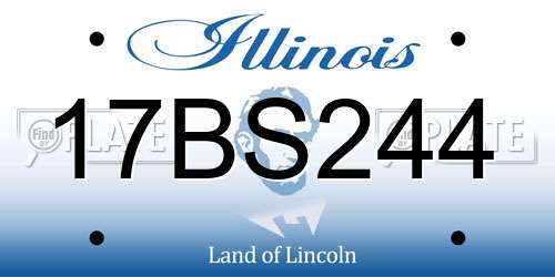 17BS244 Illinois License Plate