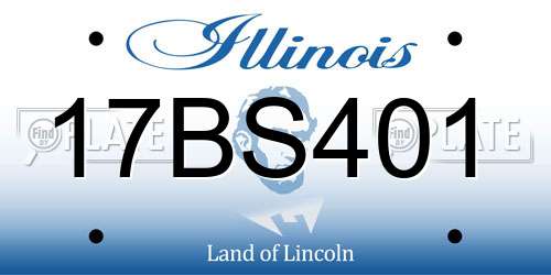 17BS401 Illinois License Plate