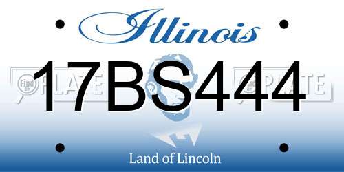 17BS444 Illinois License Plate