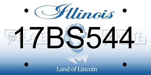 17BS544 Illinois License Plate