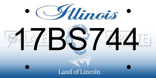 17BS744 Illinois License Plate