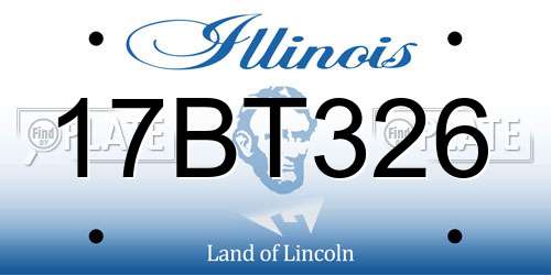 17BT326 Illinois License Plate