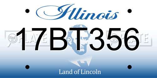 17BT356 Illinois License Plate