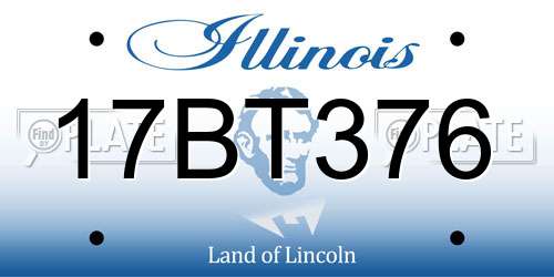 17BT376 Illinois License Plate