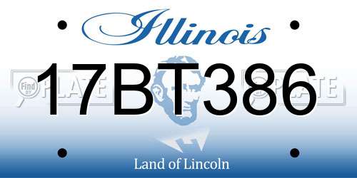 17BT386 Illinois License Plate