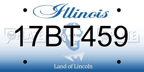 17BT459 Illinois License Plate