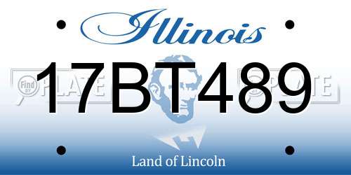 17BT489 Illinois License Plate