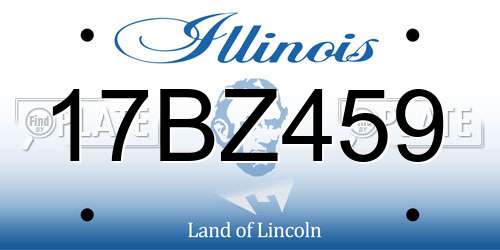 17BZ459 Illinois License Plate