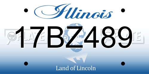17BZ489 Illinois License Plate