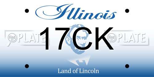 17CK Illinois License Plate