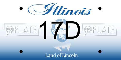 17D Illinois License Plate
