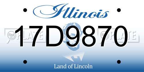 17D9870 Illinois License Plate