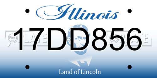 17DD856 Illinois License Plate