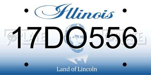 17DO556 Illinois License Plate