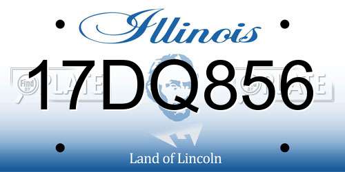 17DQ856 Illinois License Plate