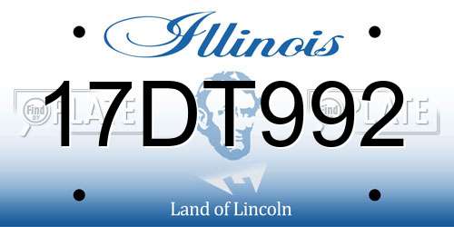 17DT992 Illinois License Plate