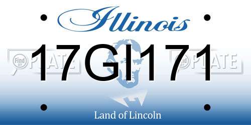 17GI171 Illinois License Plate