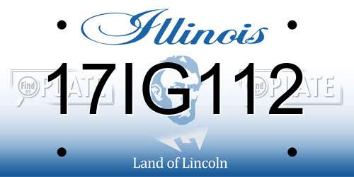 17IG112 Illinois License Plate