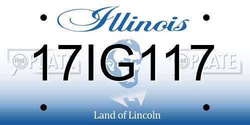 17IG117 Illinois License Plate