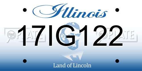 17IG122 Illinois License Plate