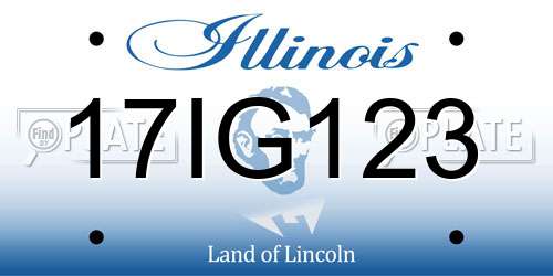 17IG123 Illinois License Plate