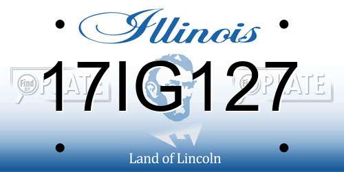 17IG127 Illinois License Plate
