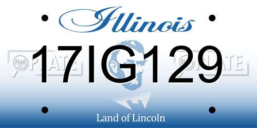 17IG129 Illinois License Plate