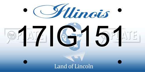 17IG151 Illinois License Plate