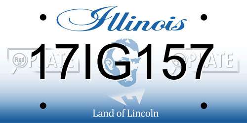 17IG157 Illinois License Plate