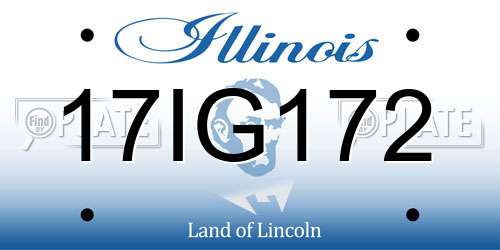 17IG172 Illinois License Plate