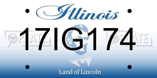 17IG174 Illinois License Plate