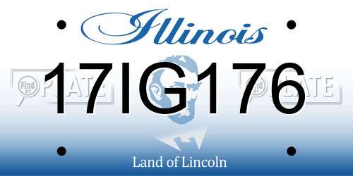17IG176 Illinois License Plate