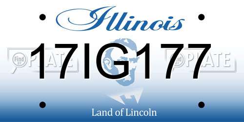 17IG177 Illinois License Plate