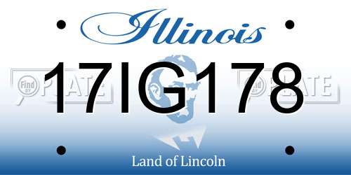17IG178 Illinois License Plate