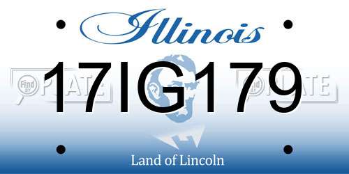 17IG179 Illinois License Plate