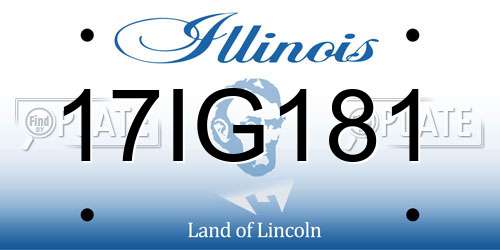 17IG181 Illinois License Plate