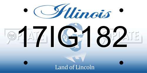 17IG182 Illinois License Plate