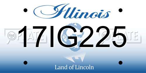 17IG225 Illinois License Plate