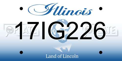 17IG226 Illinois License Plate