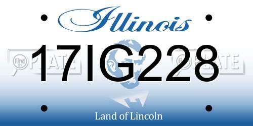 17IG228 Illinois License Plate