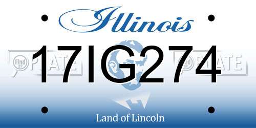 17IG274 Illinois License Plate