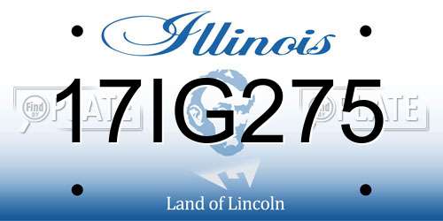 17IG275 Illinois License Plate