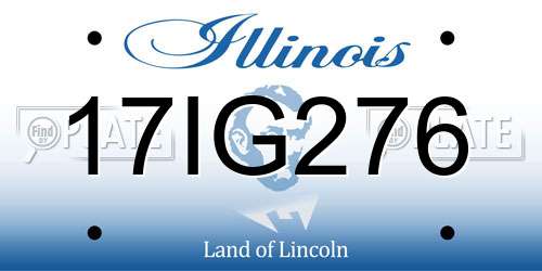 17IG276 Illinois License Plate