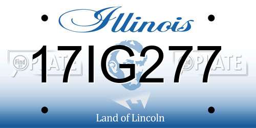 17IG277 Illinois License Plate