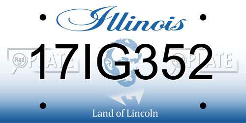 17IG352 Illinois License Plate