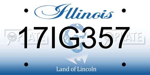 17IG357 Illinois License Plate