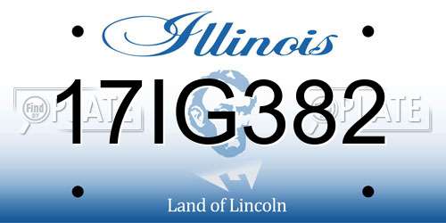 17IG382 Illinois License Plate