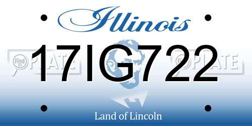 17IG722 Illinois License Plate